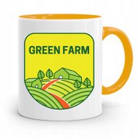 Dla Rolnika Kubek Zółty Green Farm Prezent Z Nadrukiem Ze Zdjęciem