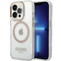 guess guhmp15lhtrmd iphone 15 pro 6.1złoty/gold hard case metal