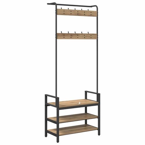 Wieszak na płaszcze z półką dąb artisan 75 x 34 x 184 cm na Arena.pl