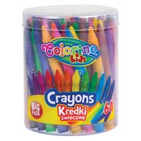 kredki świecowe 64 szt colorino