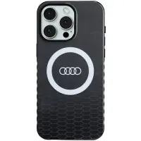 audi iml big logo magsafe case iphone 15pro max 6.7 czarny/black