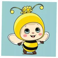 Malowanie po numerach. Pszczółka, 25x25 cm