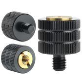 Adapter tuleja redukcja M5 na M6 statywowa aluminium czarna lampy 21 mm