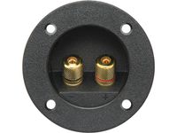 Gniazdo kolumnowe ZŁOTE 2x gniazdo bananowe