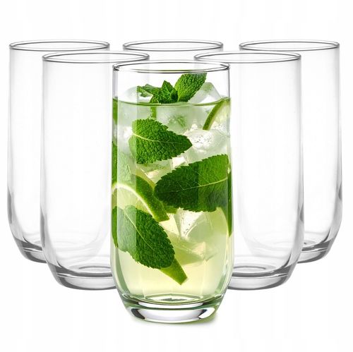 Szklanki Wysokie 400ml do wody drinków komplet 6szt do domu restauracji na Arena.pl