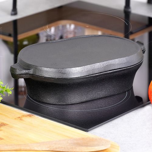 Brytfanna żeliwna z pokrywką 2w1 CAST LINE 28x16 cm, 1,2 l na Arena.pl