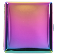 Tęczowa Metalowa Papierośnica Klasyczna Z Blaszkami Na Papierosy Gentelo