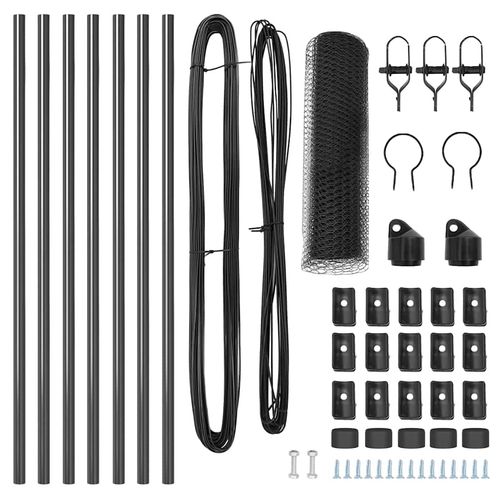 Ogrodzenie z słupkami Szary 0.6 x 10 m Stal pokryta PCV na Arena.pl