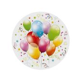 TALERZYK PAPIEROWY DAISY BIRTHDAY BALLOONS 8SZT 18CM POL-MAK