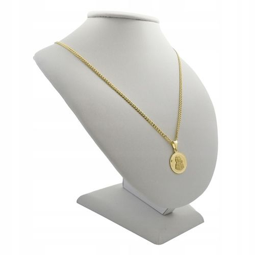 ZŁOTY ŁAŃCUSZEK Z MEDALIKIEM 925 DLA DZIEWCZYNKI, CHŁOPCA KOMUNIA, CHRZEST na Arena.pl