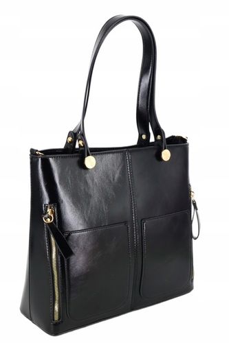 Torebka damska klasyczna teczka duża A4 wiele kieszeni wielozadaniowa na Arena.pl