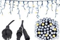 Kurtyna Świetlna LED 120 Sople Białe Ciepłe Flash Zewnętrzna IP44 8,7 m