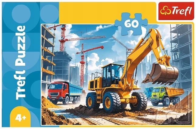 Puzzle 60 Traktor Koparko-Ładowarka 17406 zdjęcie 4