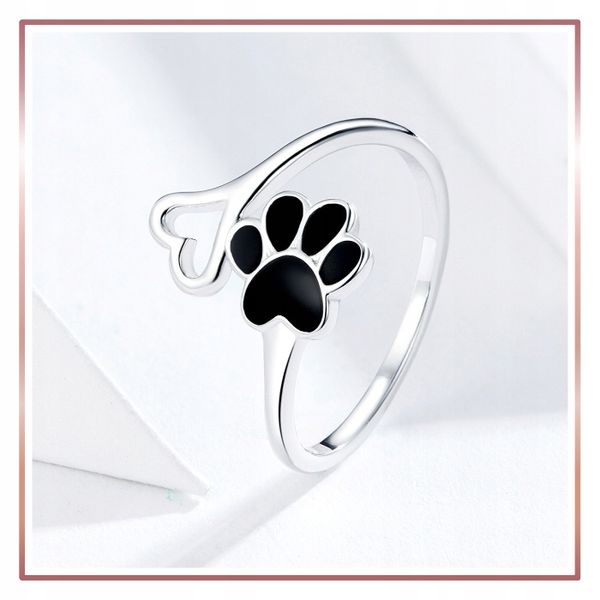 Srebrny Pierścionek Otwarty ŁAPKA PUPILA S925 zdjęcie 5