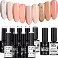 NTN Zestaw 9 kolorów Limited Edition Nudes 5g + baza i top GRATIS