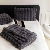 MIĘKKI KOC KOCE NARZUTA NA ŁÓŻKO MIKROFIBRA PLED COZYGLAM Szary