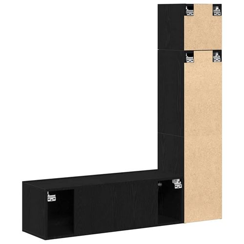 Zestaw szafek RTV 4 pcs Czarny dąb 130,5 x 30 x 140 cm na Arena.pl