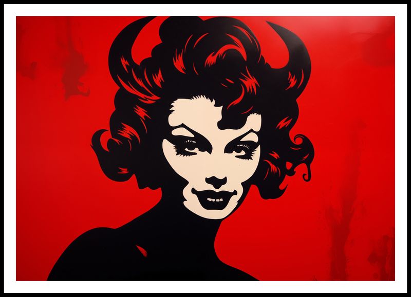 Plakat 100x70cm Czerwona Diablica zdjęcie 3