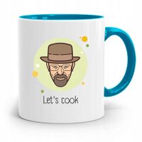 Kubek Błękitny Prezent Dla Kucharza Let's Cook Z Nadrukiem Ze Zdjęciem