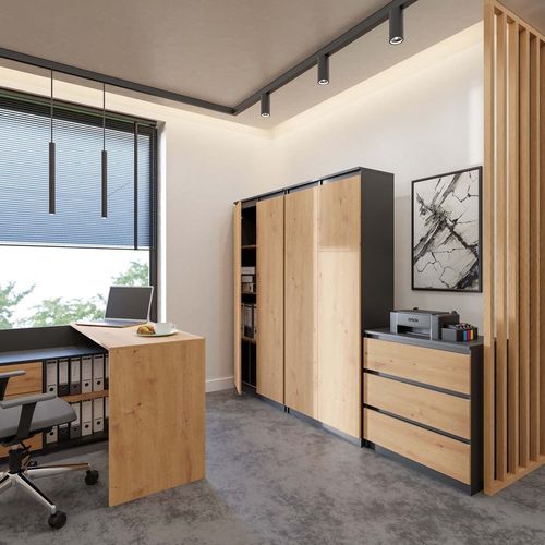 REGAŁ RS-80 HEMN - ANTRACYT - DĄB ARTISAN na Arena.pl