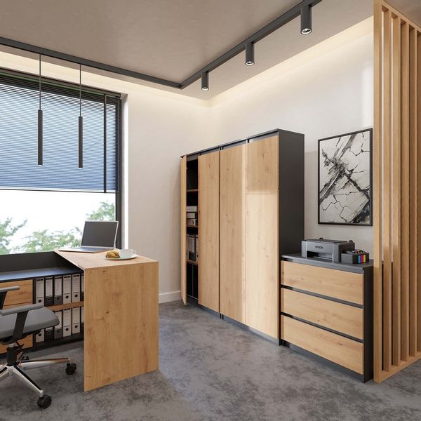 REGAŁ RS-80 HEMN - ANTRACYT - DĄB ARTISAN zdjęcie 6