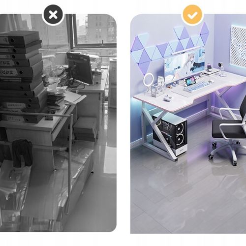 BIURKO GAMINGOWE STÓŁ DLA GRACZA KOMPUTEROWE BIAŁE DUŻE NOWOCZESNE 120 na Arena.pl