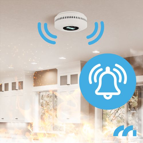 Czujnik Czadu i Dymu Detektor Tlenku Węgla Certyfikowany Alarm 2w1 LCD na Arena.pl