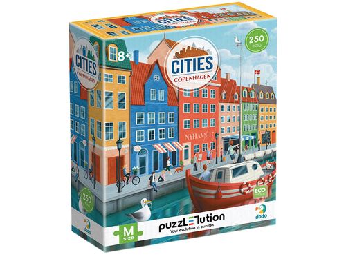 puzzle ”miasto kopenhaga”, ilość elementów 250 dodo 300645 na Arena.pl
