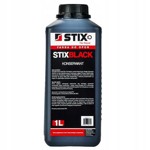 CZERNIDŁO FARBA IMPREGNAT 1L DO KONSERWACJI OPON STIX - KONCENTRAT 1000ML na Arena.pl