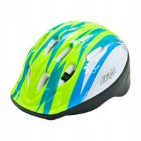 KASK ROWEROWY DZIECIĘCY MŁODZIEŻOWY ALLRIGHT JUNIOR r.S żółto niebieski