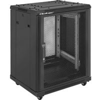 Szafa RACK 19" 15U 600x600x855 Perforowane drzwi Stojąca Nóżki+Kółka