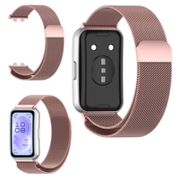 Pasek do Huawei Band 11 / Band 11 Pro metalowy bransoleta solidny różowy