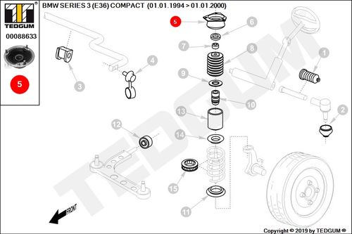 BMW 1 E3 COMPACT MOCOW AMORT PRZEDNIEGO GÓRNE na Arena.pl