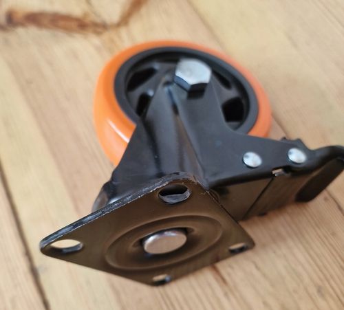 Zestaw 4 kółek kółka 100 mm warsztatowe do wózka obrotowe z hamulcem na Arena.pl