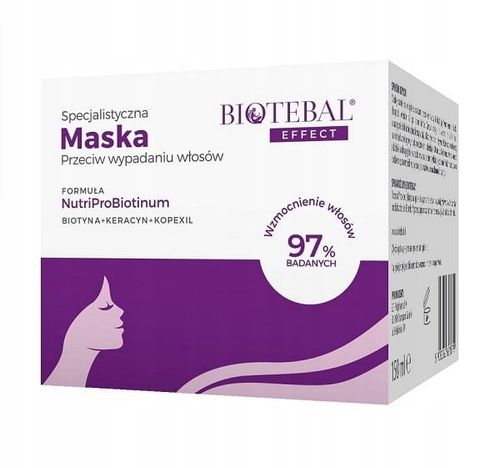 Maska przeciw wypadaniu włosów 150 ml Biotebal EFFECT wzmacnia i chroni na Arena.pl