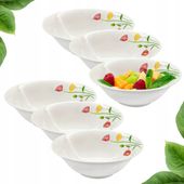 Zestaw 6x SALATERKA 650ml okrągła 18cm Bella Fiore miska miseczka sałatkę