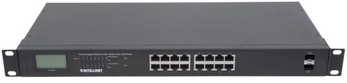 INTELLINET GIGABIT SWITCH 16X 10/100/1000 RJ45 POE+ 2X SFP LCD RACK na Arena.pl