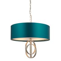 Lampa wisząca na łańcuchu L&-195224 Light& abażur morski srebrna