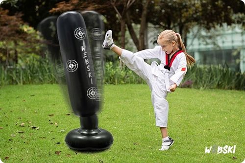 WOLNO-STOJĄCY BOKSERSKI WOREK TRENINGOWY DMUCHANY DLA DZIECI 165CM na Arena.pl