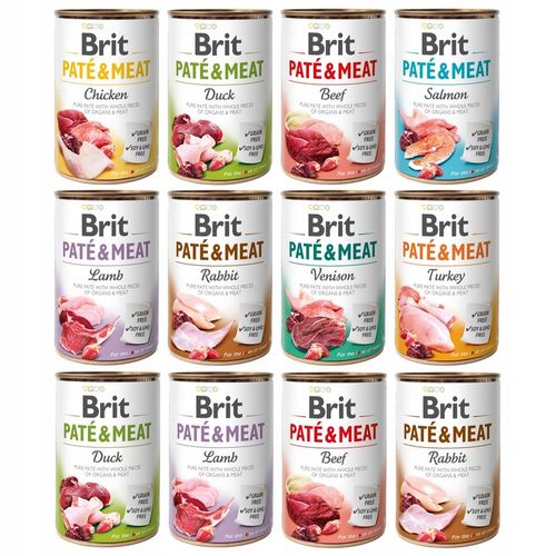 Brit Pate Meat MIX Smaków Mokra Karma dla Psa 12x400g na Arena.pl