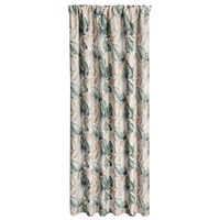 Zasłona GARDEN 7 155X200 beż zieleń liście tunel wodoodporna