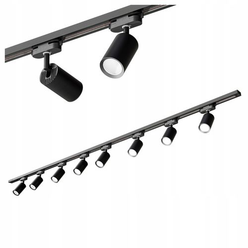 Zestaw Szynoprzewód Szyna 2m + 8x Oprawa Halogenowa LED GU10 Lampa na Arena.pl
