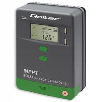 Regulator MPPT 10A 12V 24V Qoltec LCD USB LiFePO4 GEL czujnik temperatury