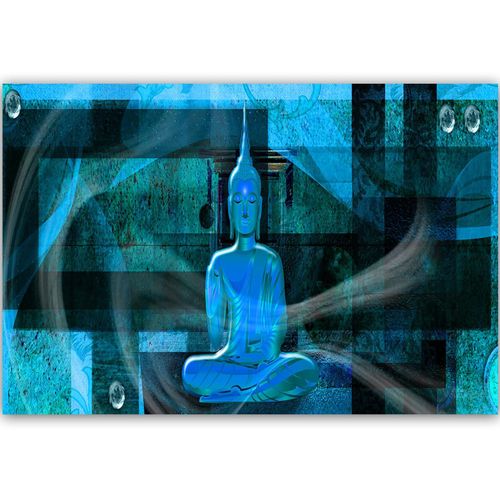 Deco Panel, Figura buddy na geometrycznym tle 3 60x40 na Arena.pl