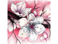 40X40CM ZEGAR PĄKI WIŚNI CZERWIENI OBRAZ