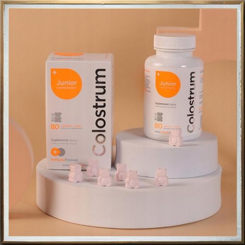 Colostrum dla dzieci junior probiotyk witaminy C cynk odporność kości na Arena.pl
