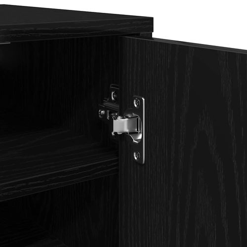 Szafka na buty, czarny dąb, 32x35x70 cm materiał drewnopochodny na Arena.pl