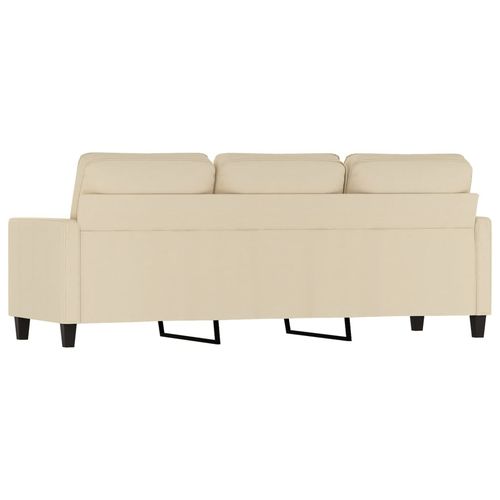 3-osobowa sofa, kremowa, 180 cm, tapicerowana tkaniną na Arena.pl