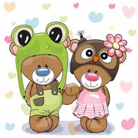 FOTOTAPETA dla dziecka PLUSZAKI SERDUSZKA 380x256