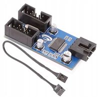 ROZDZIELACZ USB 2.0 9-Pin na 2X USB 2.0 9-Pin HUB SPLITTER do płyty głównej